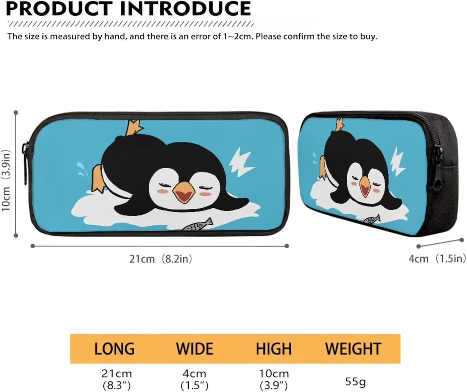 Cute Penguin School Bag With Lunch Box for Girls Boys Ages 8-10/10-12 Kids Bookbag Elementary Primary School Backpack Pencil Case Lunchbag Set 3 In 1 Back To School Bagpack Blue