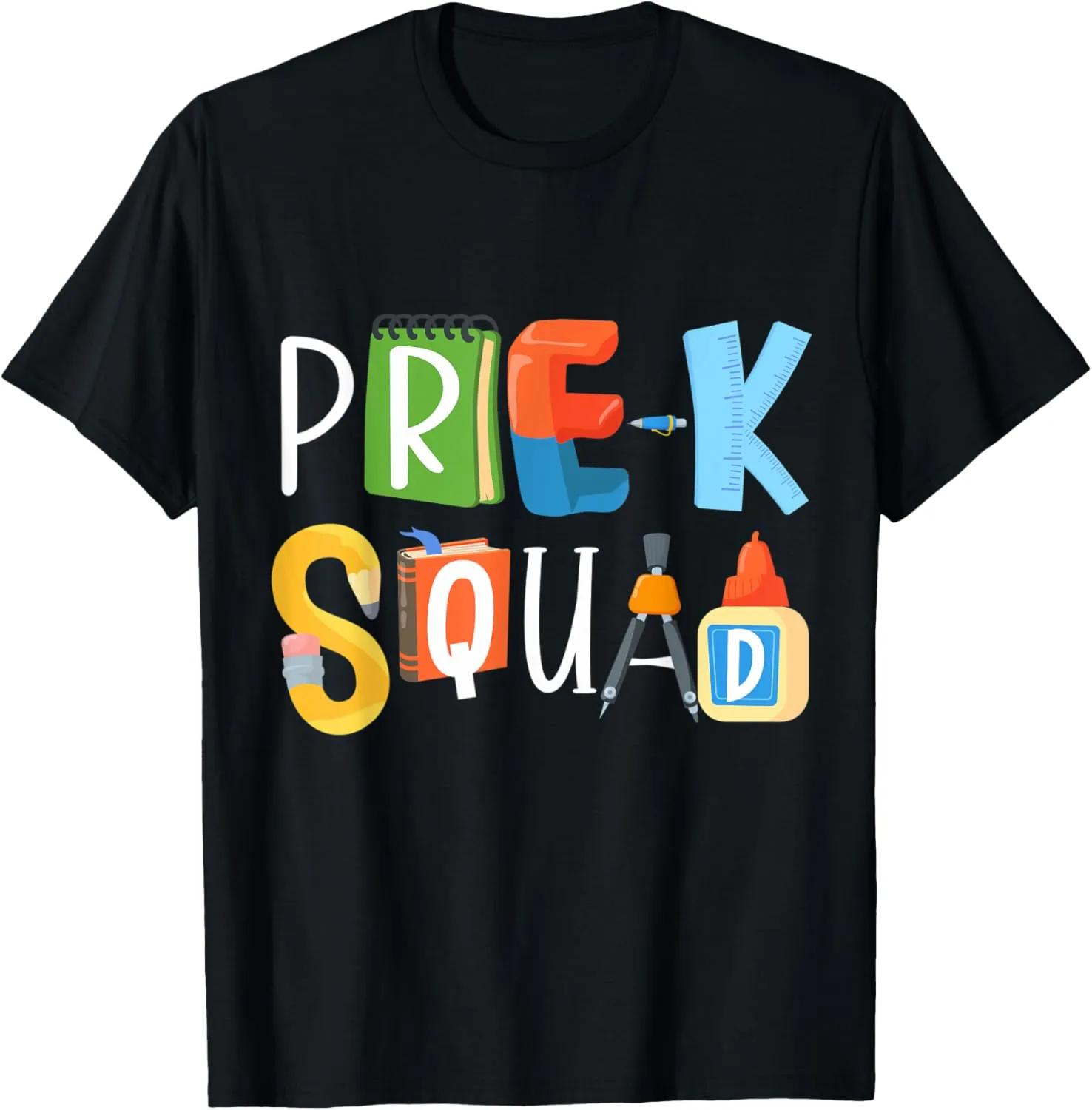 Cute Pre-K Squad Teachers Early Childhood PreSchool Spirit T-Shirt