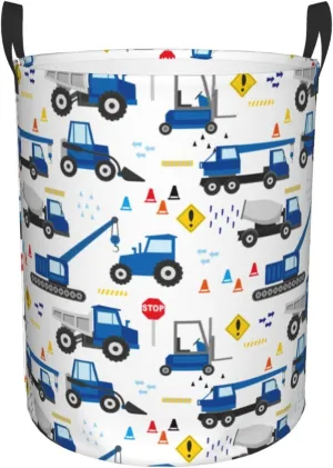 Cute Truck Tractor Laundry Basket Cartoon Construction Laundry Hamper Funny Car Small Laundry Hamper With Handle, For Room Decor, Nursery Hamper,Gift Baskets,Toys，Home Organizer