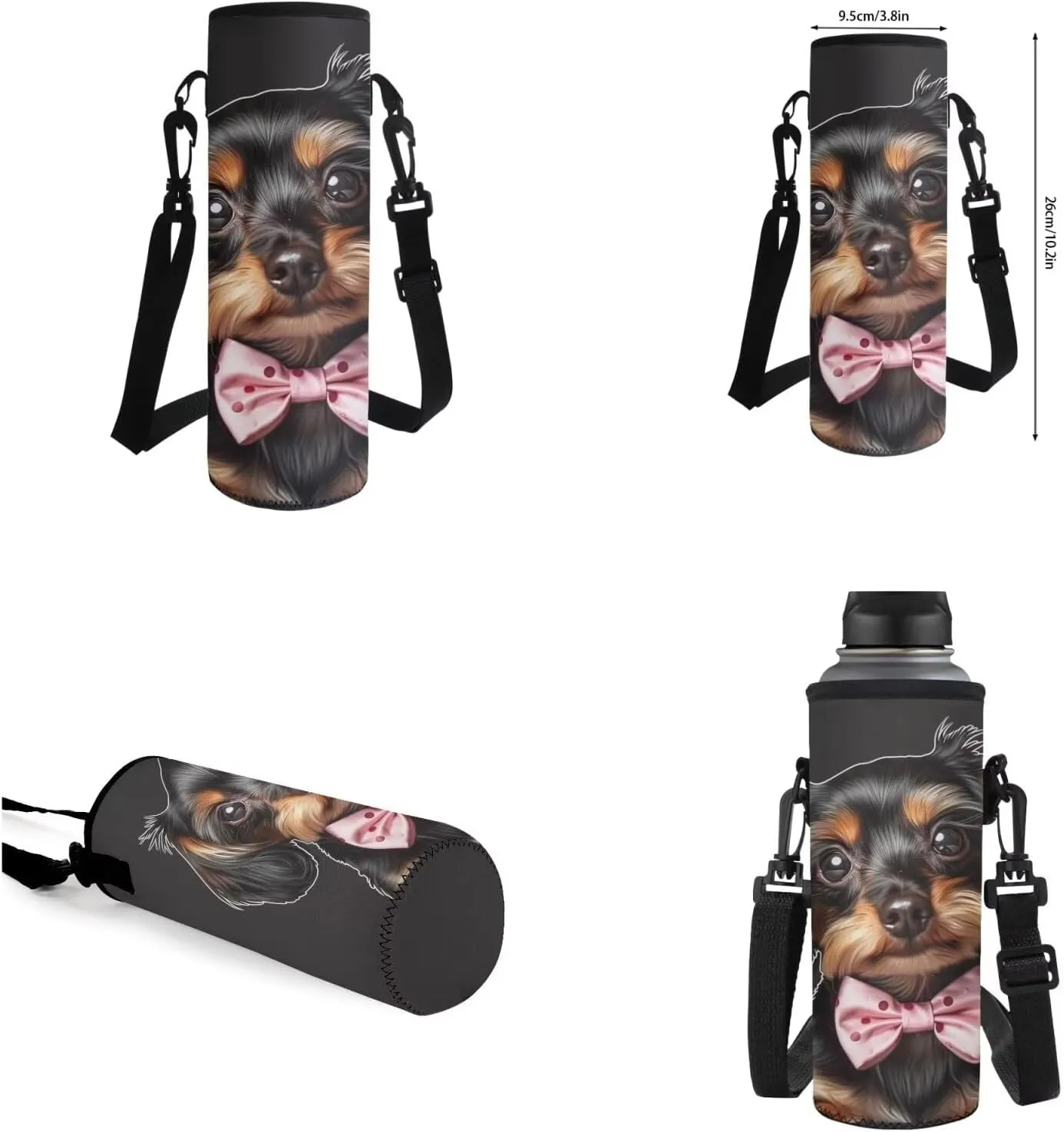 Dachshund Dog Backpack and Lunch Bag Set for Girls Boys School Bags 7-10/10-12 Middle School Bookbag With Lunch Box Pencil Case Kids Water Bottle Holder for Walking Casual Daypack
