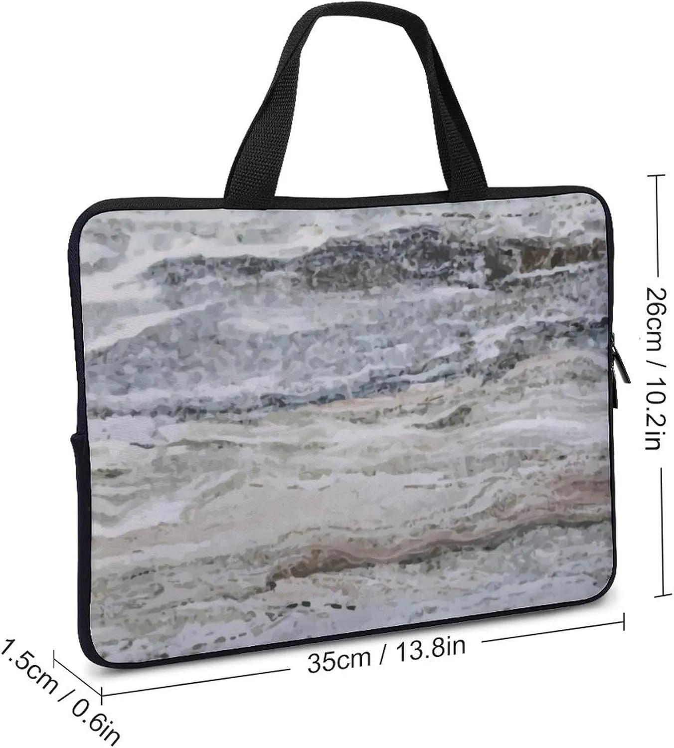 Daisy Flower Blue Laptop Bag Waterproof Dustproof Crack Proof Large Capacity