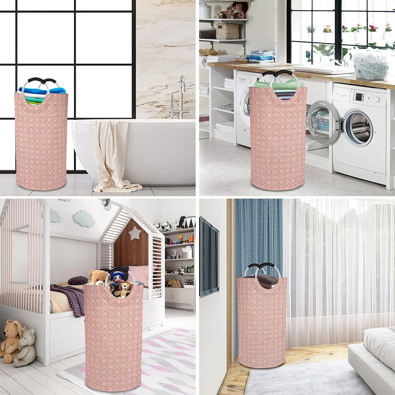 Dalykate Extra Large Laundry Basket 115L Collapsible Oxford Fabric Laundry Hamper Foldable Clothes Laundry Bag with Handles Waterproof Washing Portable Dirty Clothes Basket for College Dorm, Family