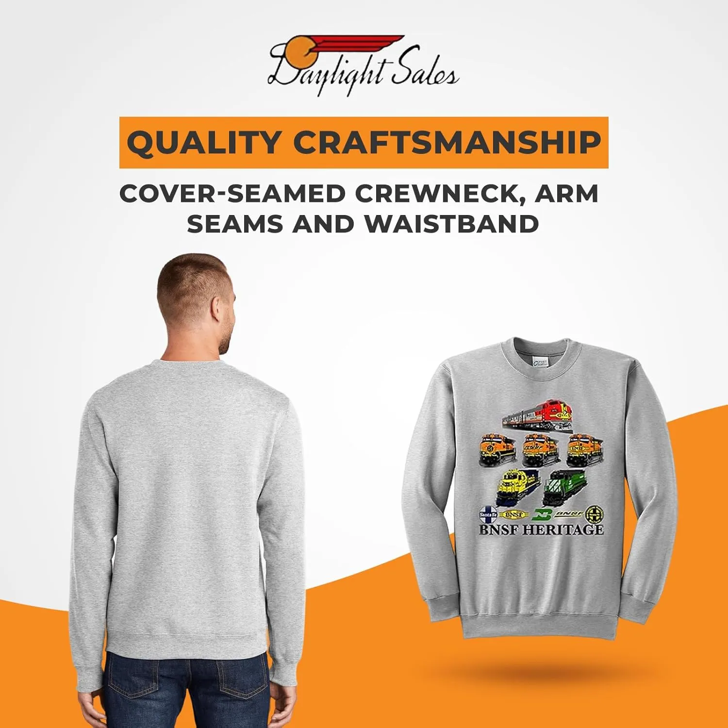 Daylight Sales BNSF Heritage Authentic Railroad Sweatshirt [14]