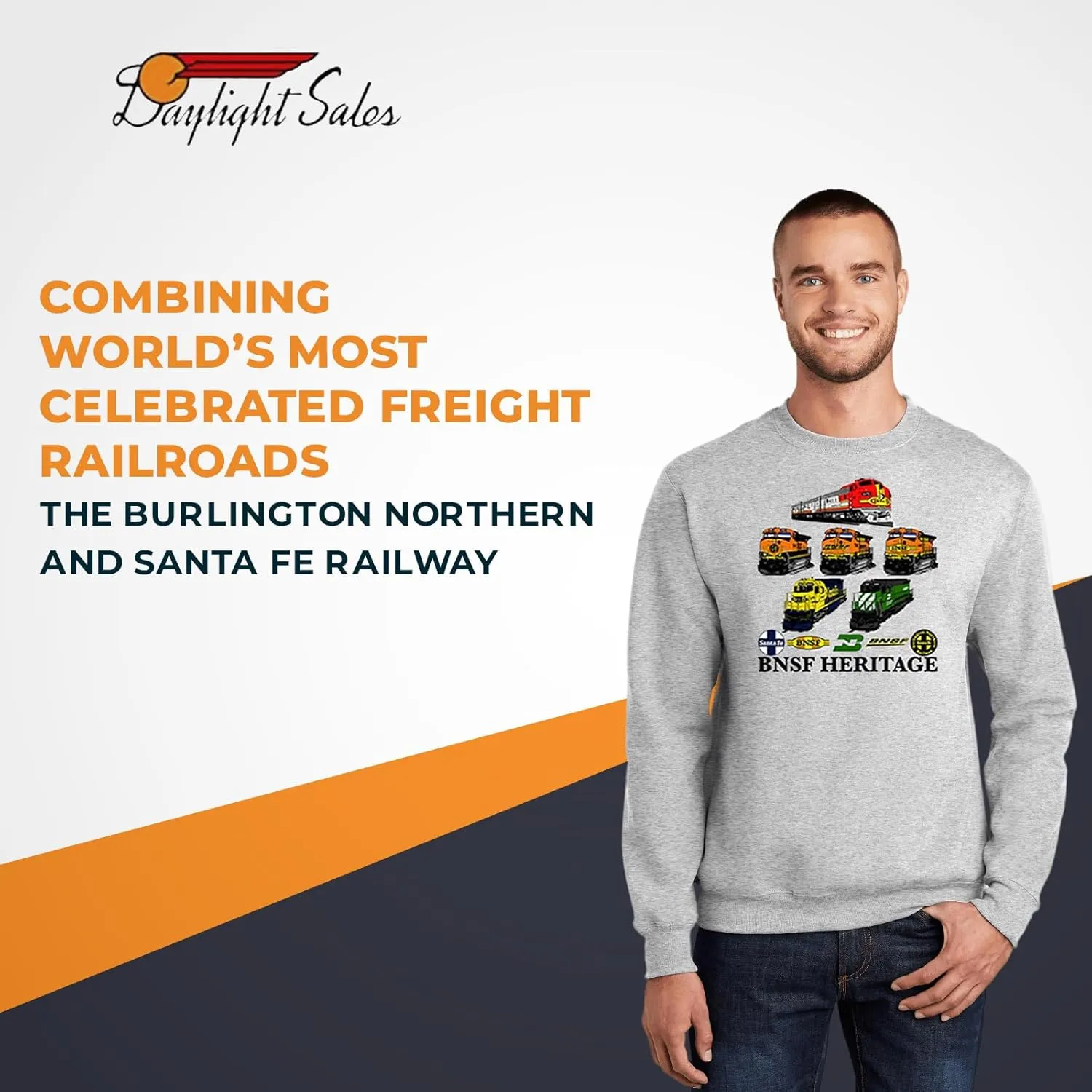 Daylight Sales BNSF Heritage Authentic Railroad Sweatshirt [14]