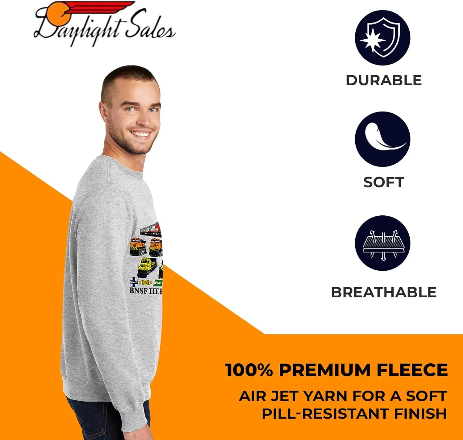 Daylight Sales BNSF Heritage Authentic Railroad Sweatshirt [14]