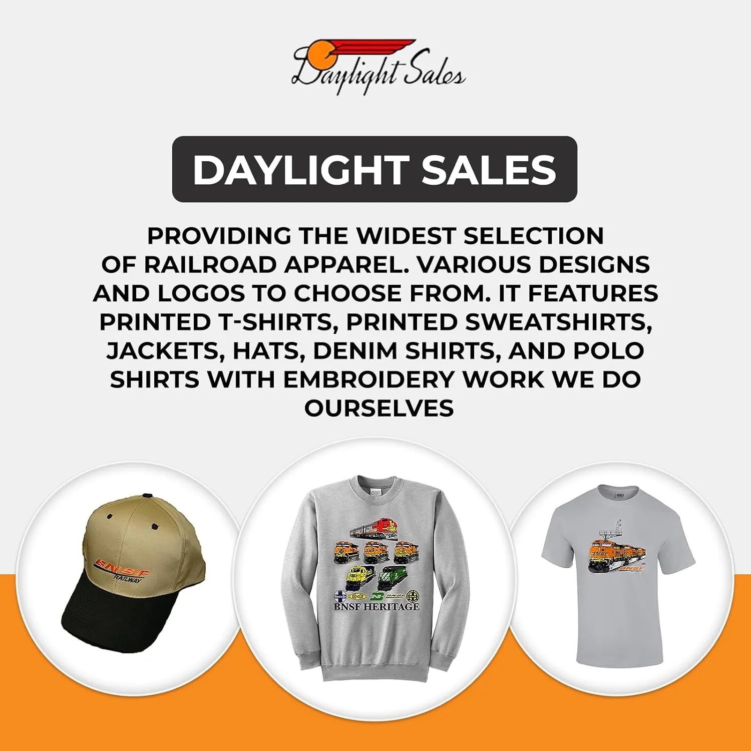 Daylight Sales BNSF Heritage Authentic Railroad Sweatshirt [14]
