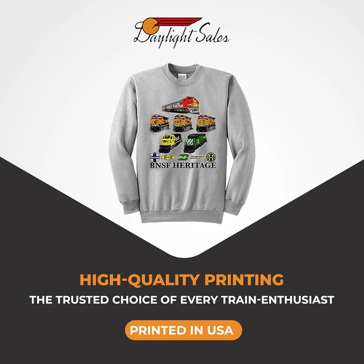 Daylight Sales BNSF Heritage Authentic Railroad Sweatshirt [14]