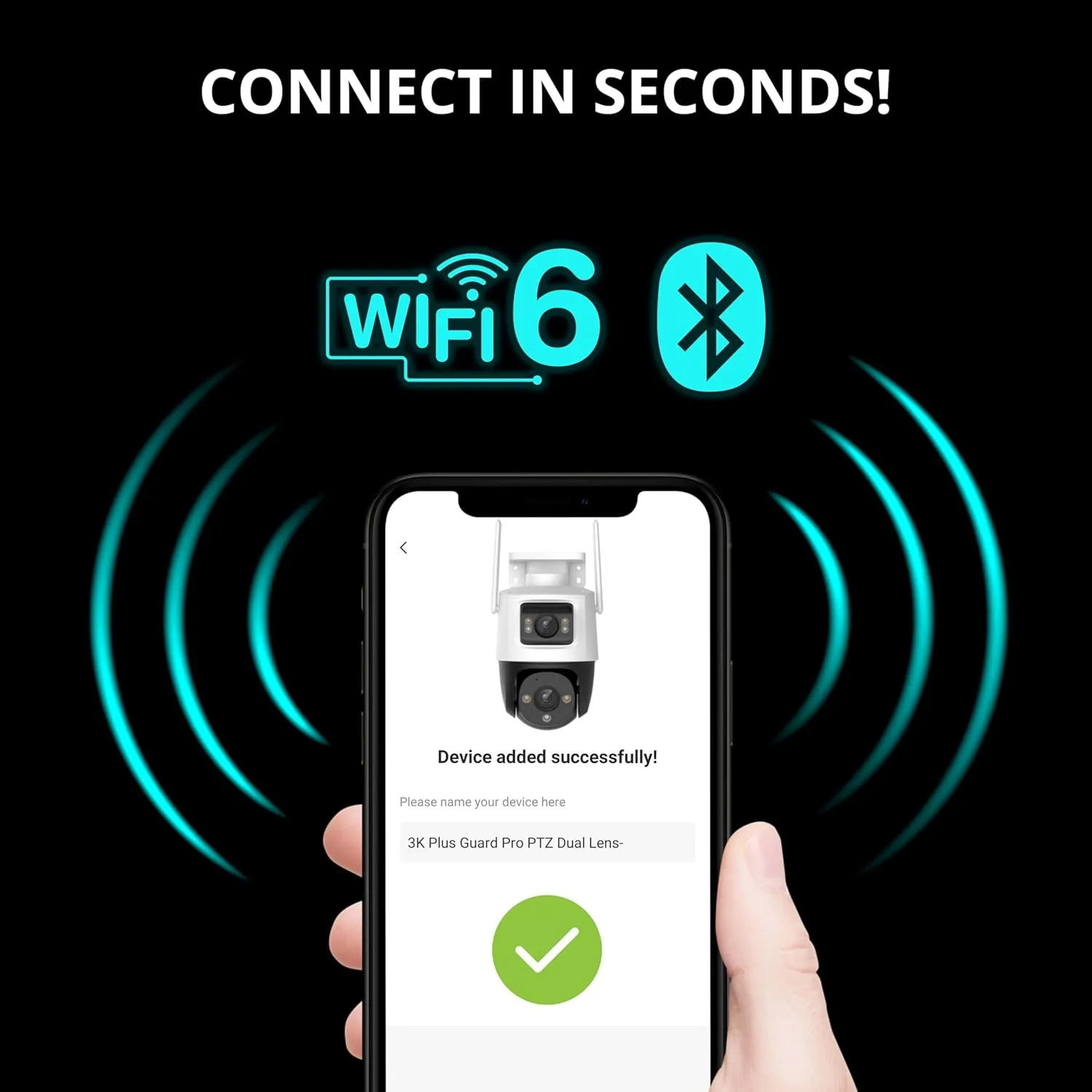 Defender AI Powered Guard Pro 3K Plus Dual Lens PTZ WiFi 6/Bluetooth Security Camera, Plug-in Power Cameras for Home Security, AI Human/Vehicle Detection, 1 x 64 GB SD Card, Mobile App 1 Pack