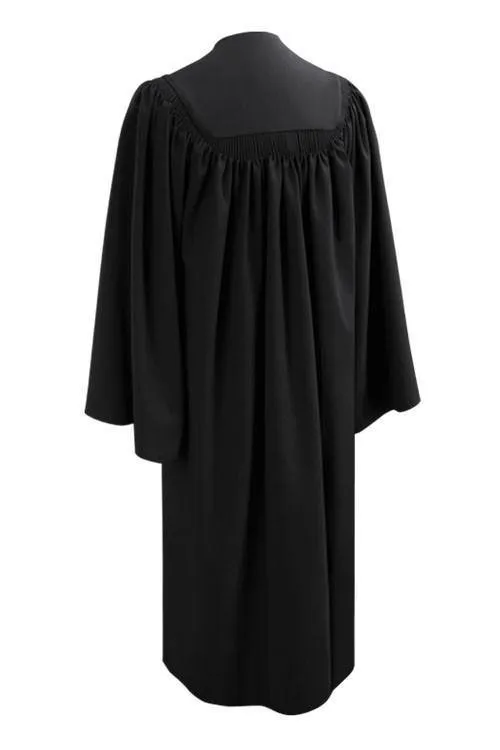 Deluxe Black Junior High/Middle School Gown