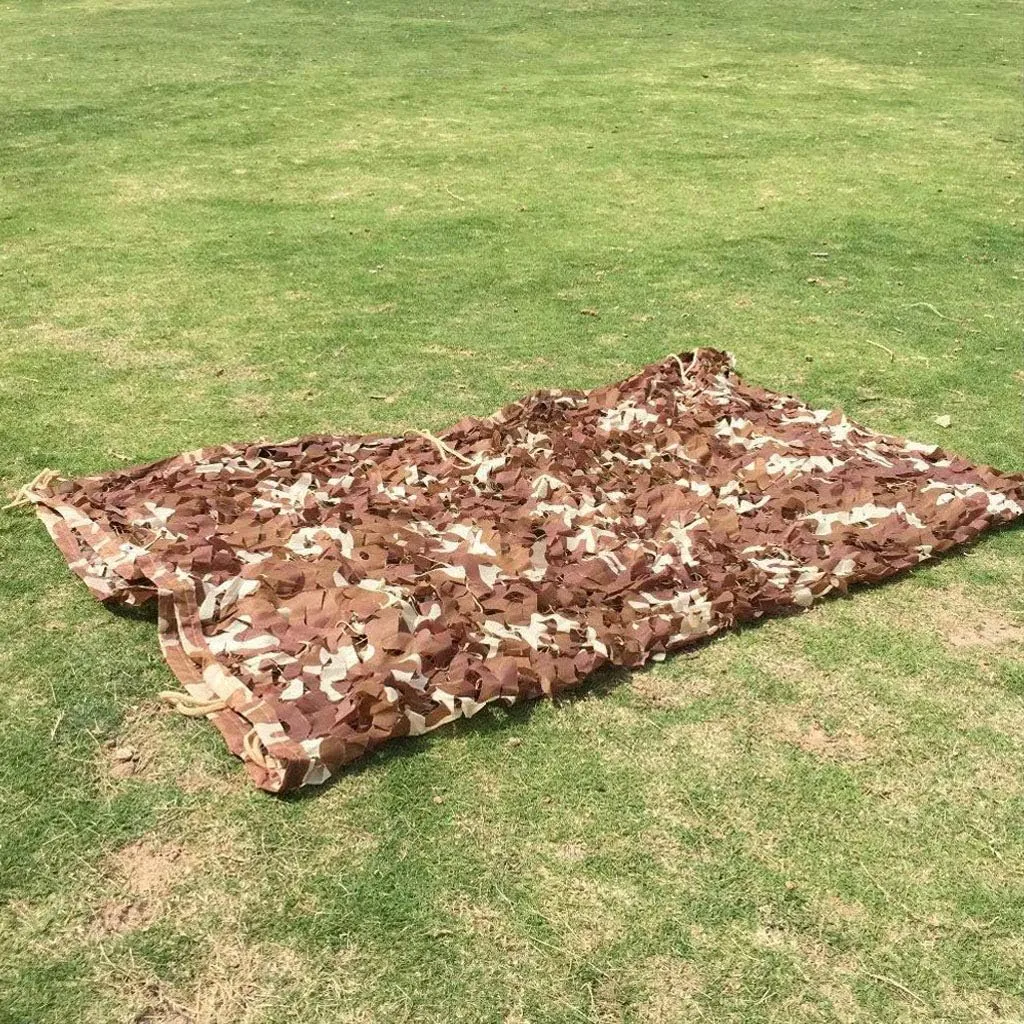 Desert Woodland Camo Netting Truck Sunshading Net Cover Oxford Fabric Hunting Reinforced Camouflage Net Greenhouse Plant Net Cover for Hunting Camping Hiding