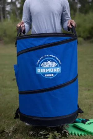 Diamond Shine Collapsible Garden Bag for Yard Waste, 47 Gallon Reusable Container Indoor & Outdoor Ultra With Durable Zipper & Handles