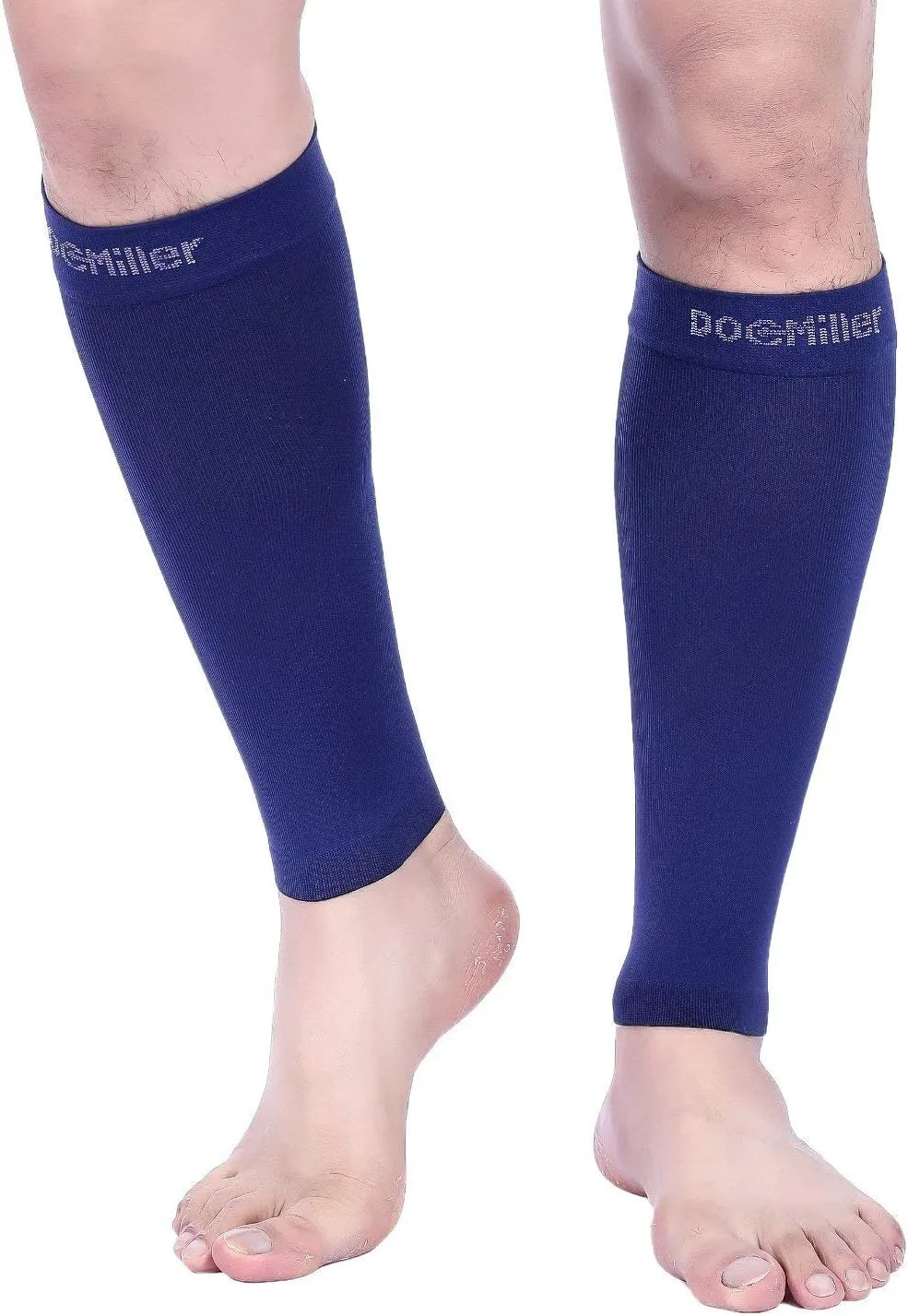 Doc Miller Compression Calf Sleeve for Men & Women, Premium Medical Grade, 20-30mmHg Graduated, Shin Splints, 1 Pair