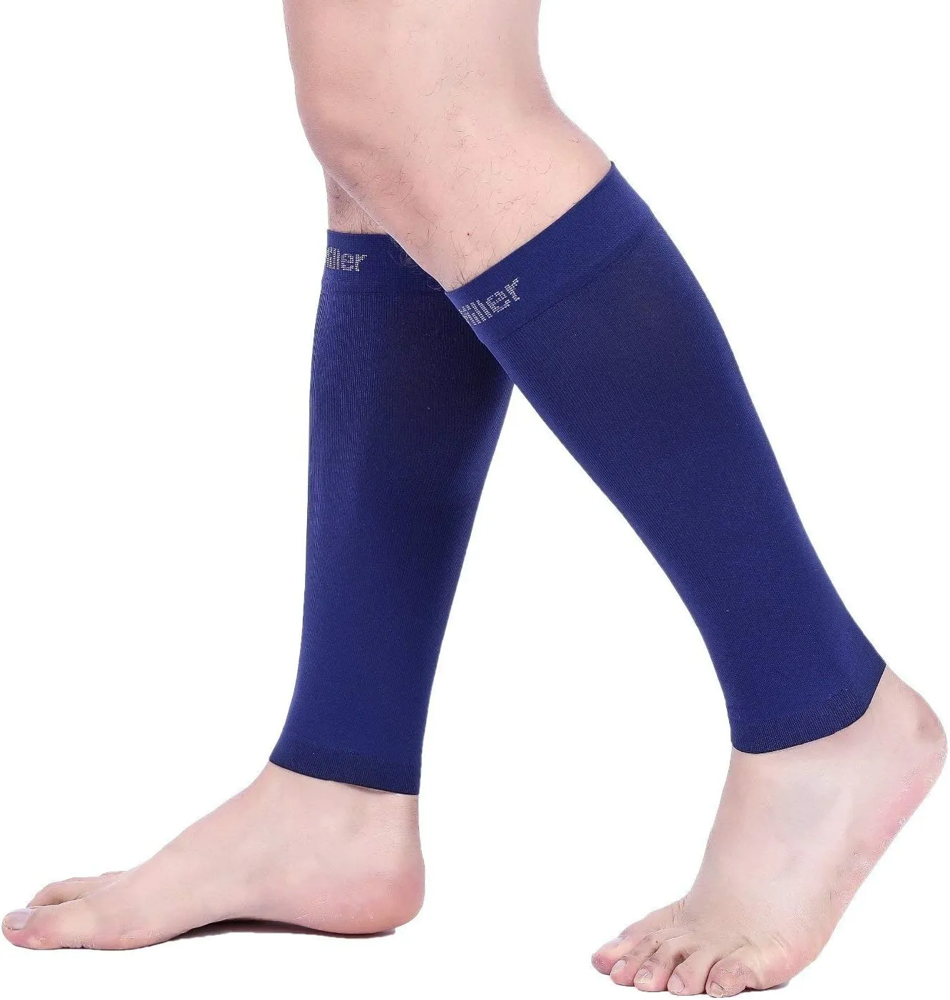 Doc Miller Compression Calf Sleeve for Men & Women, Premium Medical Grade, 20-30mmHg Graduated, Shin Splints, 1 Pair