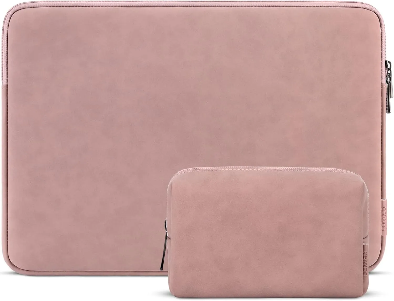 DOMISO 13.3 inch Laptop Sleeve Water-Resistant Carrying Case with Accessory Bag for 13.3" HP/Dell/Asus, 13,3 Zoll MacBook Air/Pro,Pink