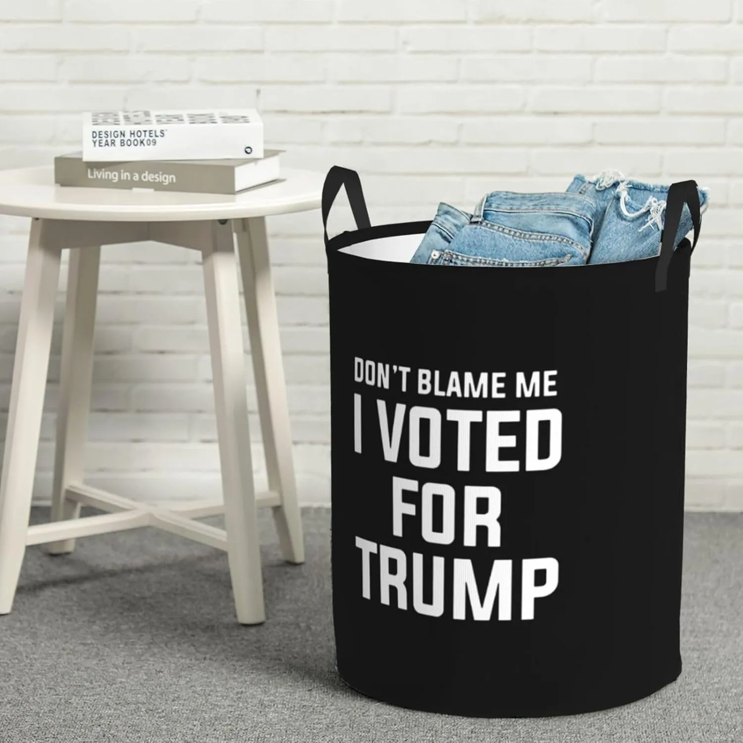 Don'T Blame Me I Didn'T Vote For Him Laundry Basket Circular Portable Storage Box Organizer Laundry Basket Portable Laundry Storage Box Laundry Basket