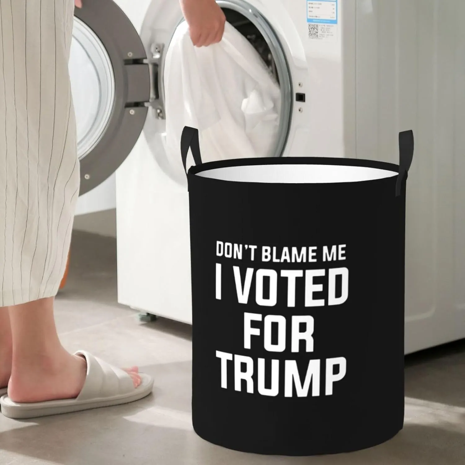Don'T Blame Me I Didn'T Vote For Him Laundry Basket Circular Portable Storage Box Organizer Laundry Basket Portable Laundry Storage Box Laundry Basket