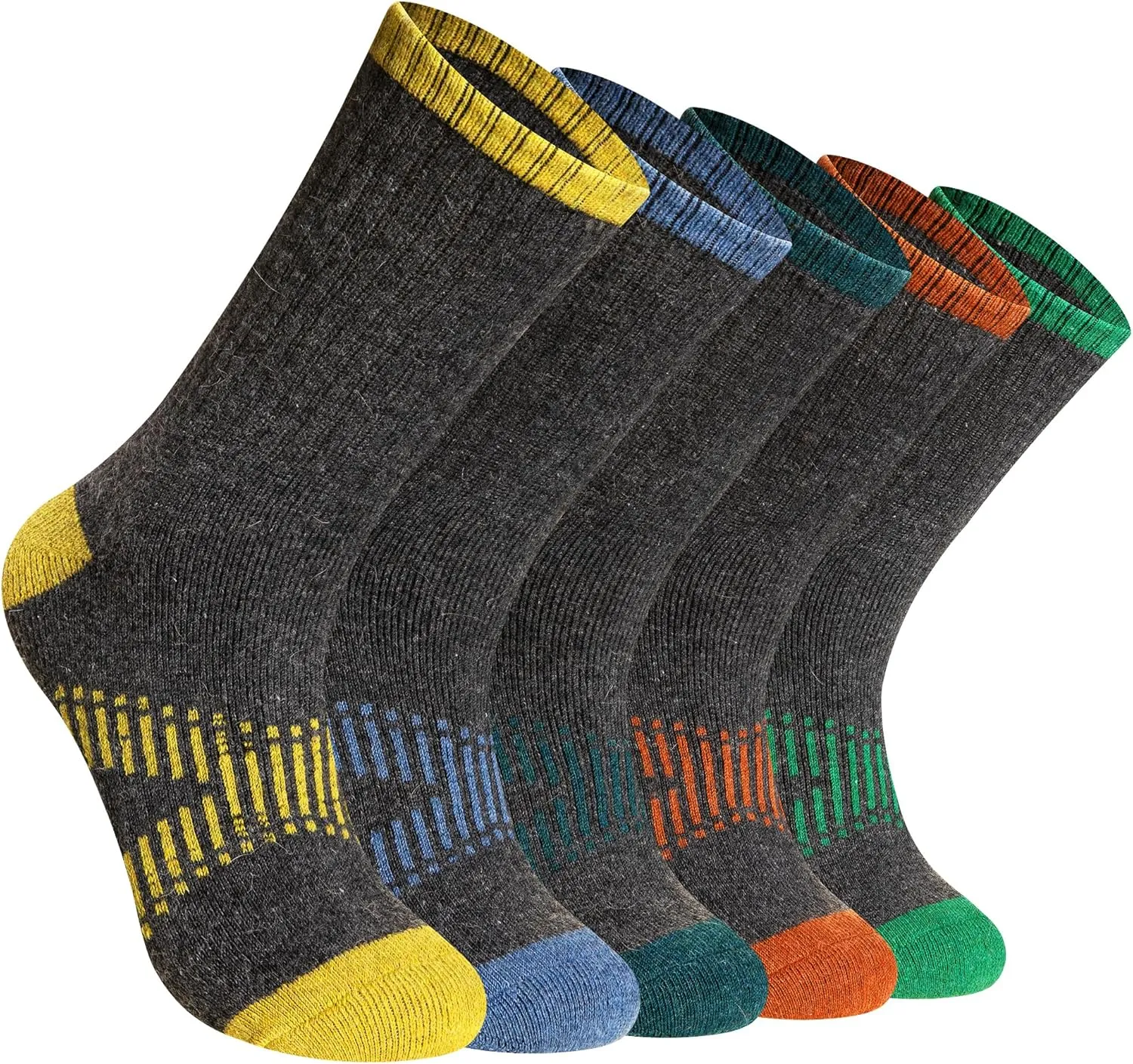 DoSmart Womens Merino Wool Hiking Socks Thermal Warm Walking Boot Winter Crew Cushion Work Socks 5 Pairs