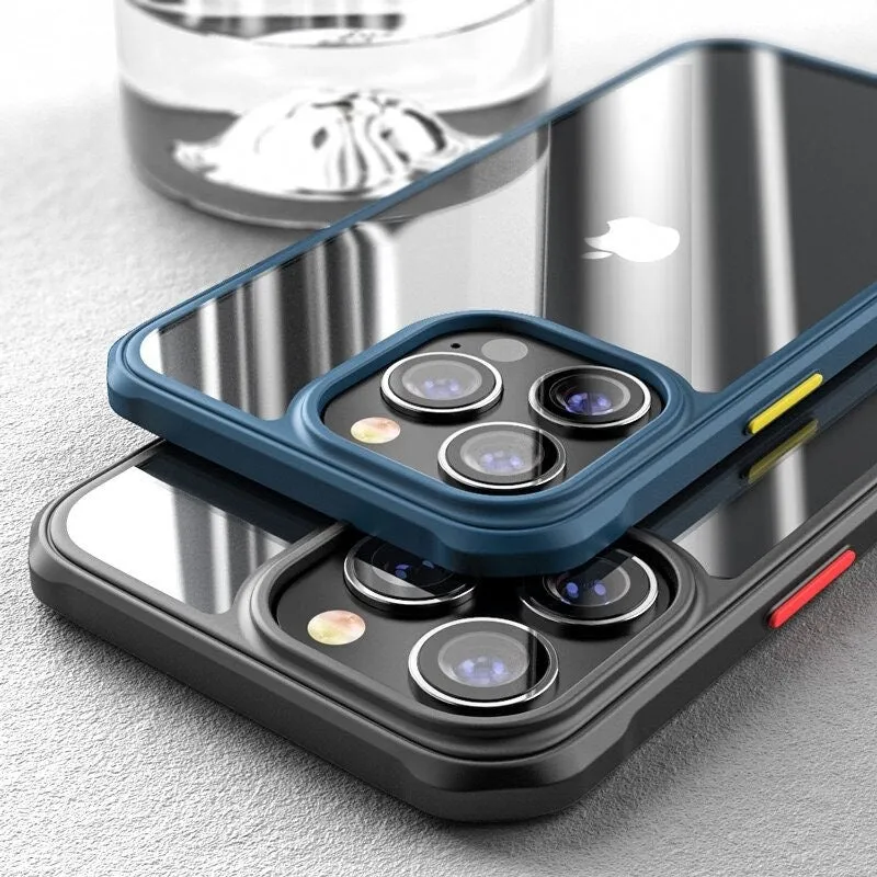 Double Shade Shockproof Clear Phone Case