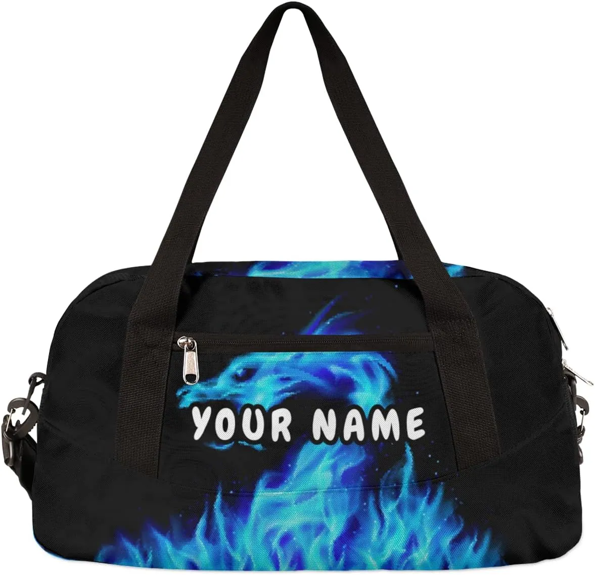 Dragon Personalized Kids Duffel Bag for Girls Boys, Dragon Debris Custom Dance Bag Overnight Small Duffel Bag Carry On Weekend Sports Travel Bag for School Practice Gymnastics Ballet