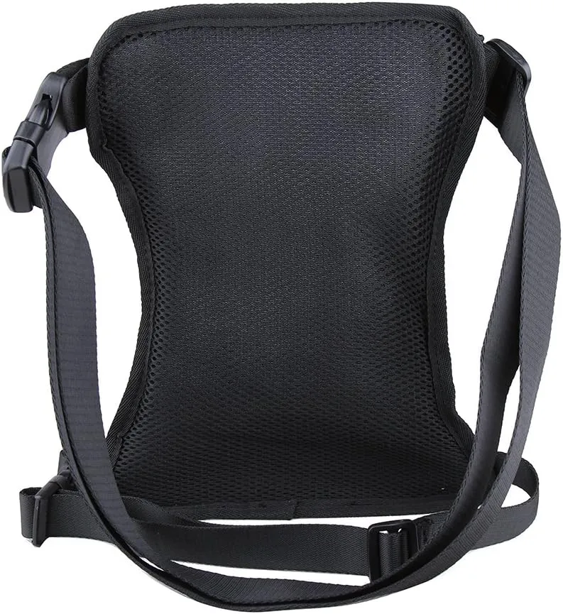 Drop Leg bag Motorcycle Durable Nylon Multi-Pocket Support Max Waistline of 56 Inch Black