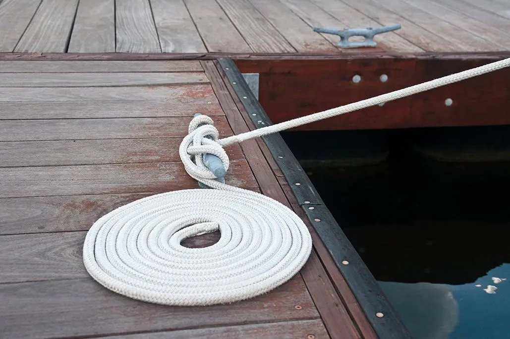 Durable Double Braided Nylon Dock Line - Long Lasting Mooring Line - Strong Nylon Dock Lines for Boats - Marine Grade Sailboat Docking Line