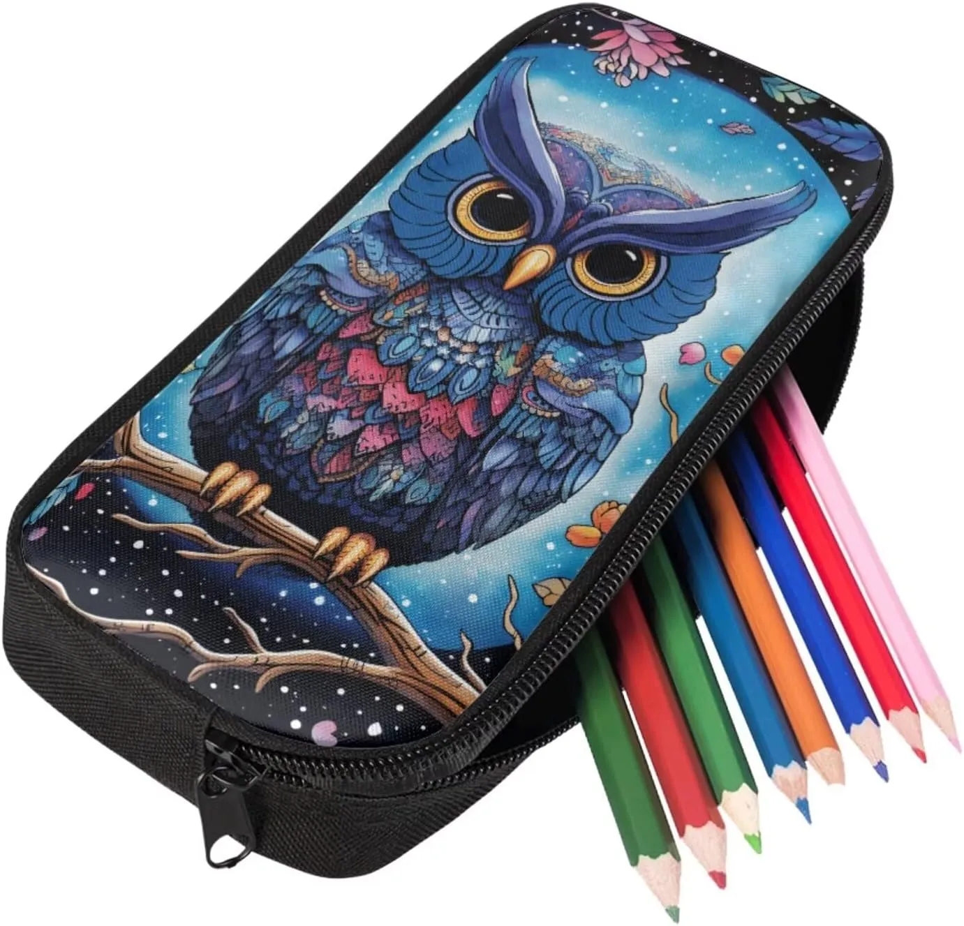 Eagle Print School Backpack and Lunch Bag Set for Boys 8-10 Large Capacity Bookbag Portable Thermal Meal Box Mini Pen Case for Hiking Outdoor Travel Picnic