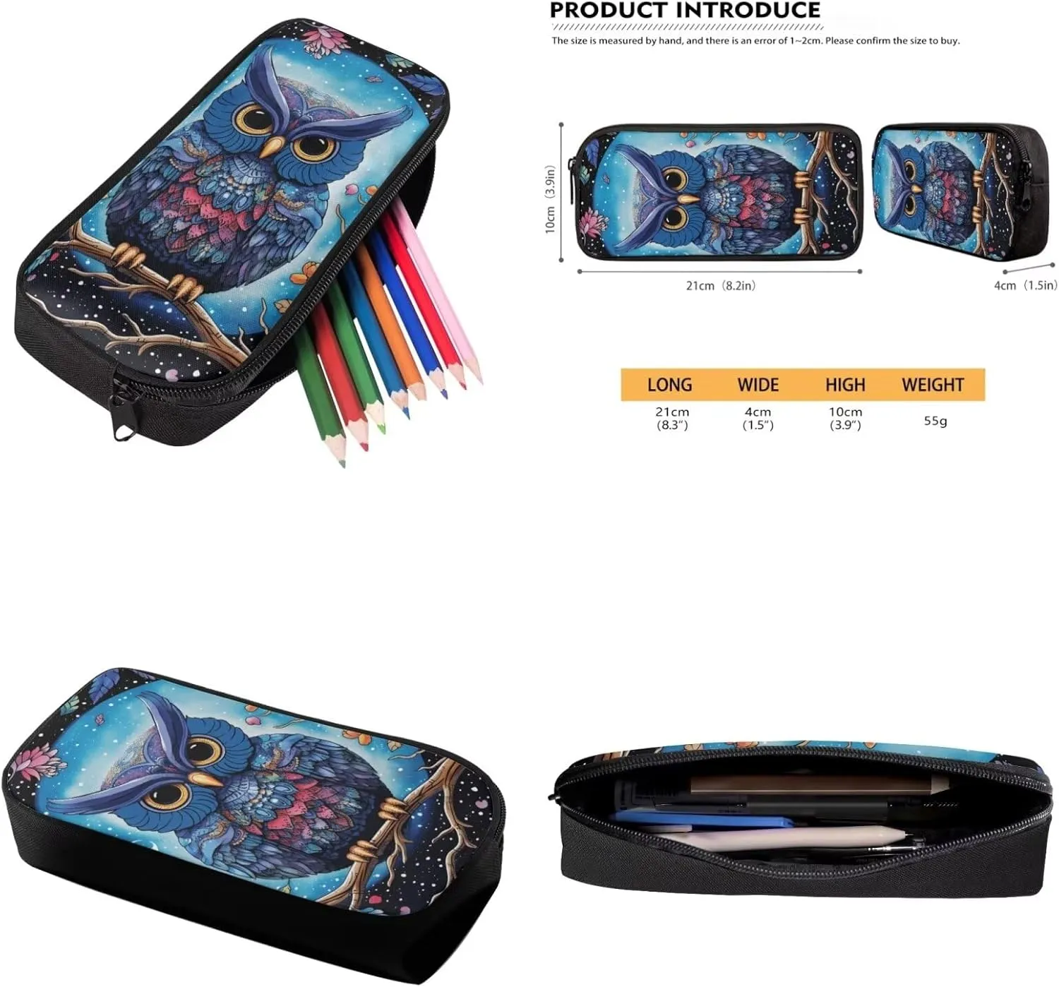 Eagle Print School Backpack and Lunch Bag Set for Boys 8-10 Large Capacity Bookbag Portable Thermal Meal Box Mini Pen Case for Hiking Outdoor Travel Picnic