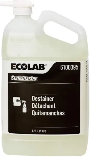 ECOLAB 6100935 STAINBLASTER Destainer - One (1) 5qt Pump/Resealable Bottle per Order