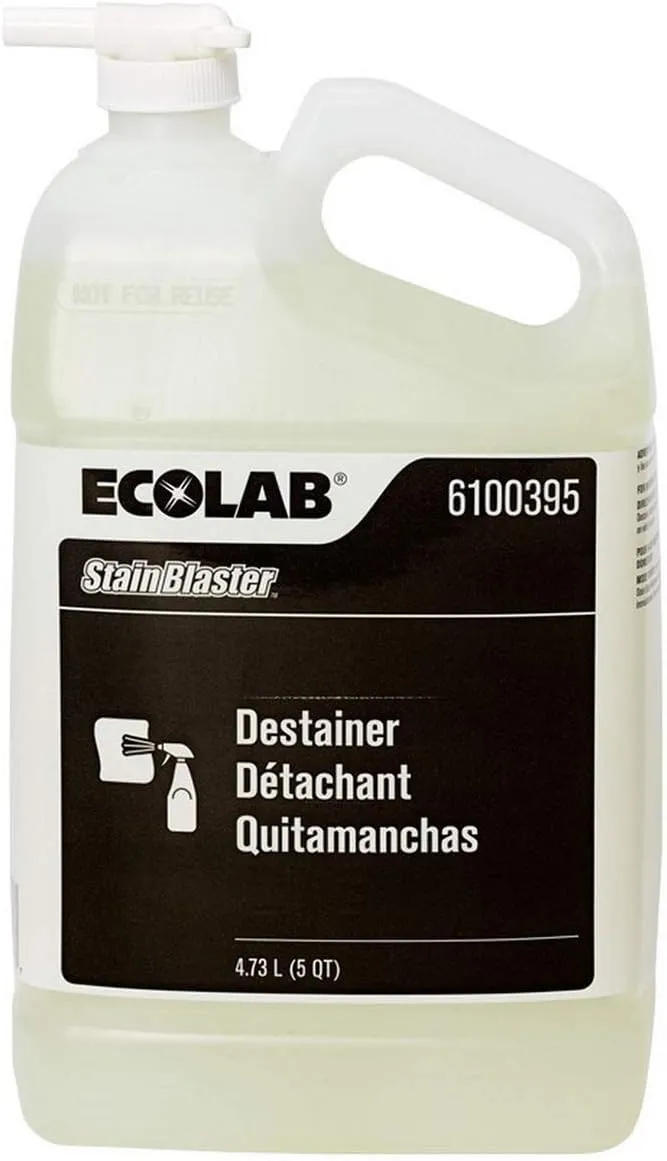 ECOLAB 6100935 STAINBLASTER Destainer - One (1) 5qt Pump/Resealable Bottle per Order