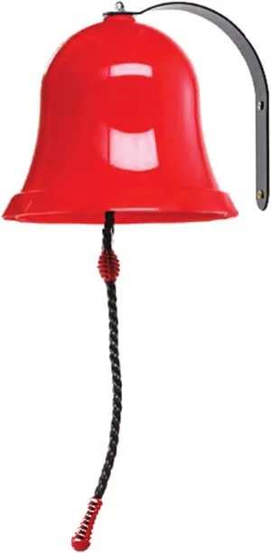 Educational Toys Bell Hanging Set Accessories for Outdoor Wooden Swing Set for Boys More Than 3 Years, Red