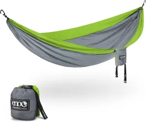ENO SingleNest Hammock - Lightweight, 1 Person Portable Hammock - for Camping, Hiking, Backpacking, Travel, a Festival, or The Beach - Grey/Chartreuse