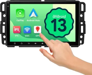 Eonon Android 13 Car Stereo Compatible with GMC/Chevy/Buick, Wireless CarPlay & Android Auto, 8 Inch Touchscreen Car Radio, SWC, Bluetooth, Navigation, Rear Camera, 2G 32G-GMA13