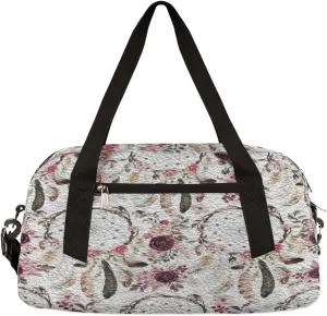 Ethnic Boho Floral Dreamcatchers Kids Duffel Bag for Girls Boys Teens, Flower Oil Painting Dance Bag Overnight Small Duffel Bag Carry On Weekend Sports Gym Travel Bag for School Practice Gymnastics Ballet