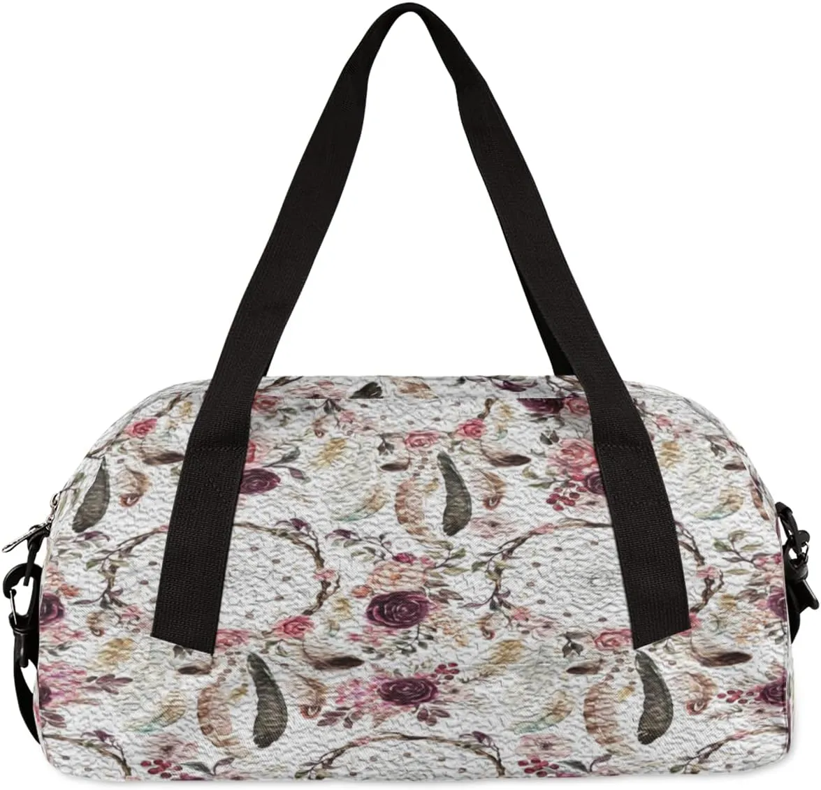 Ethnic Boho Floral Dreamcatchers Kids Duffel Bag for Girls Boys Teens, Flower Oil Painting Dance Bag Overnight Small Duffel Bag Carry On Weekend Sports Gym Travel Bag for School Practice Gymnastics Ballet