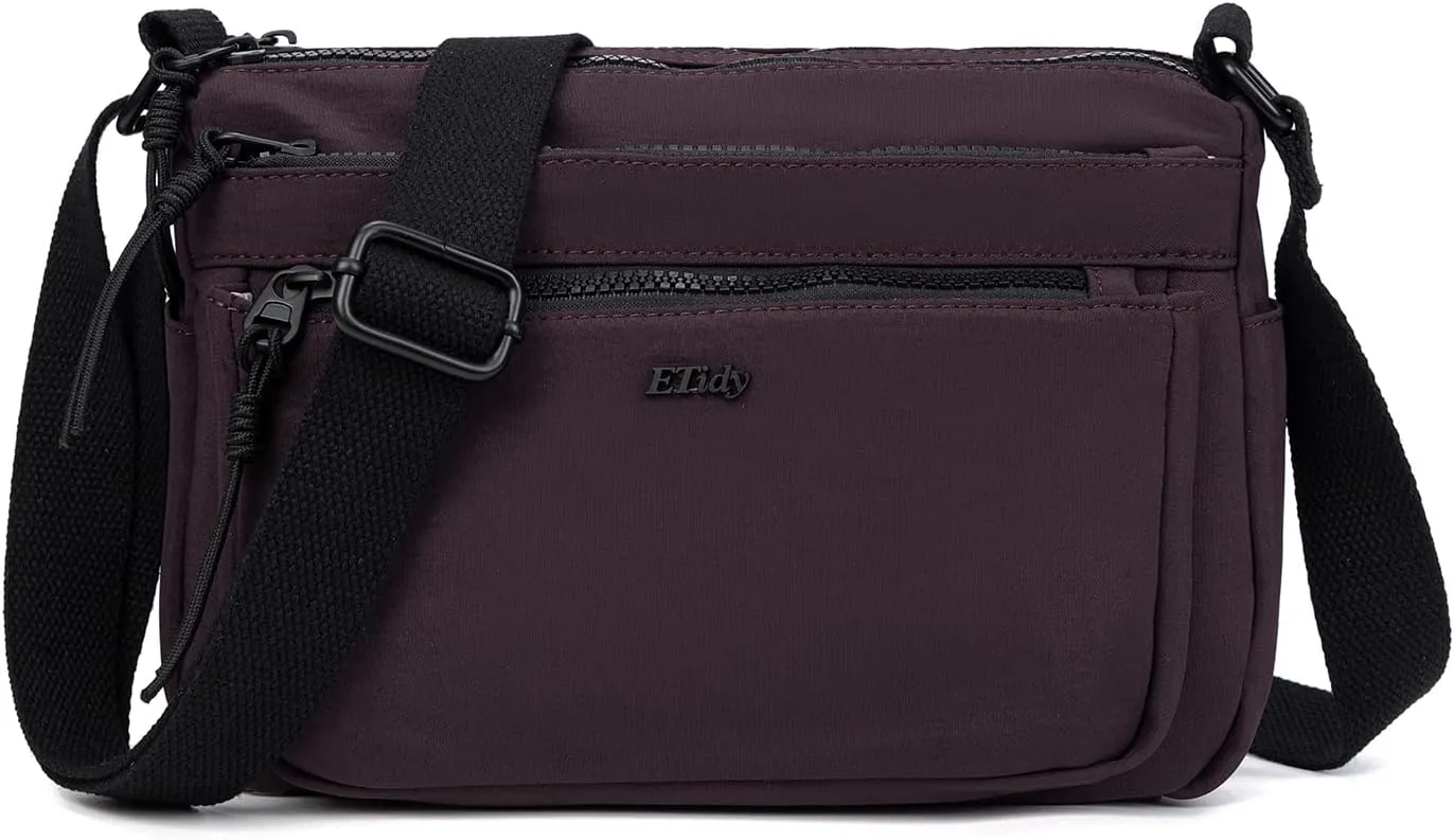 ETidy Casual Nylon Shoulder Bag For Women Waterproof Lightweight Crossbody Purse Hobo Bag