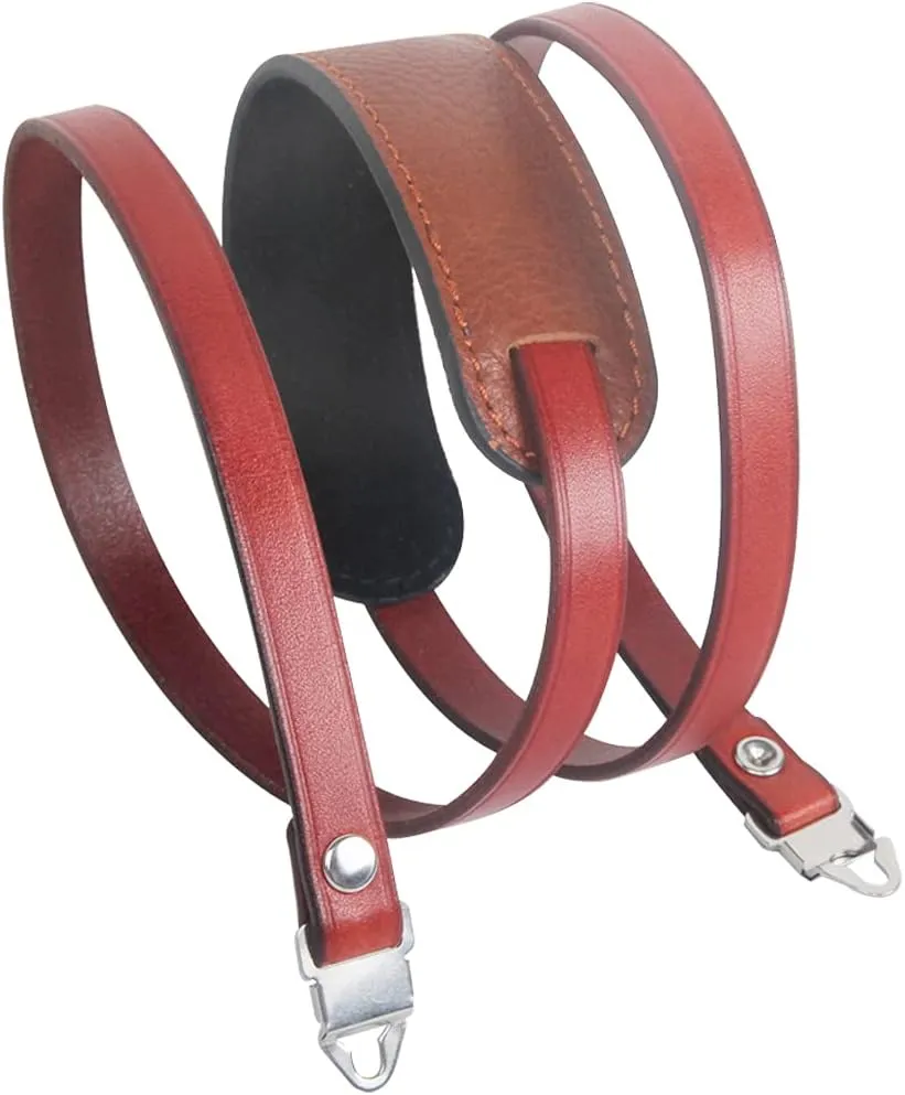 eTone Leather Neck Strap with Shoulder Mat Camera Strap For Hasselblad 500cm 501cm 503cw 503cx 1600F (wine red)
