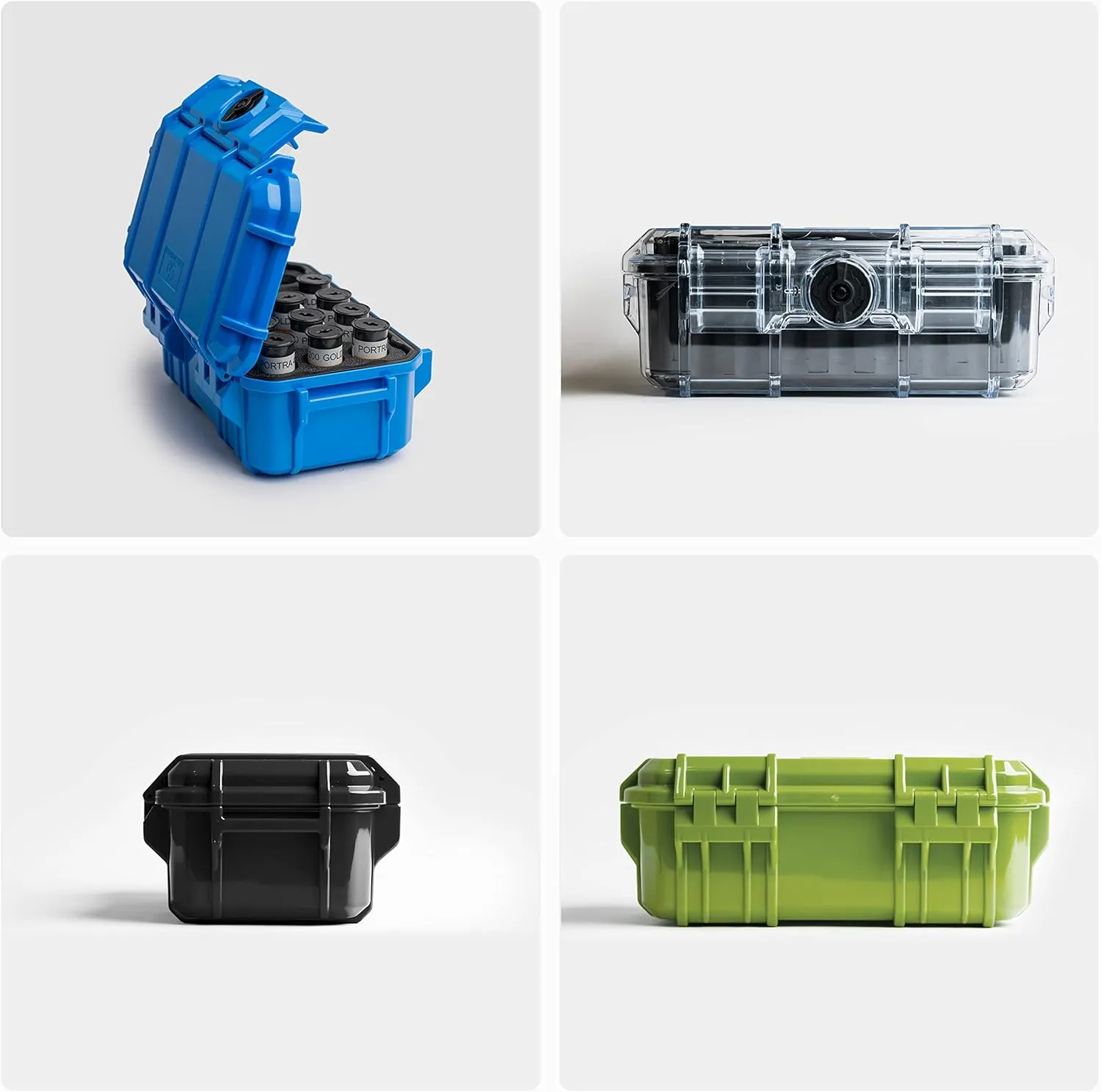Evergreen 120mm Film Case | Holds 18 Rolls of Medium Format Film | Waterproof, Crushproof, & Freezer Safe (Black)