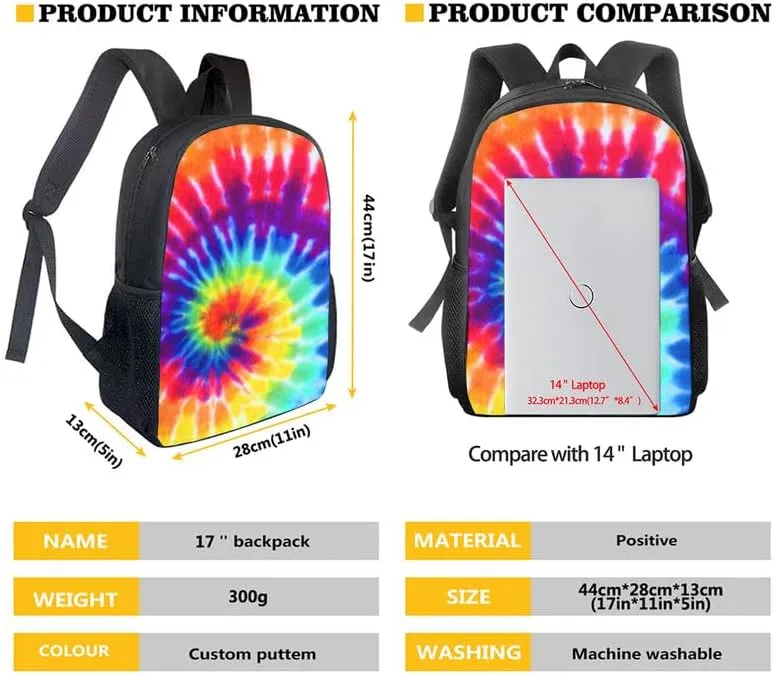 Farm Rooster 17inch School Backpack for Students Oil Painting Roosters 3-in-1 Kids School Bag with Lunch Box Pencil Case Cartoon Hen Chicken Primary Junior Bookbag