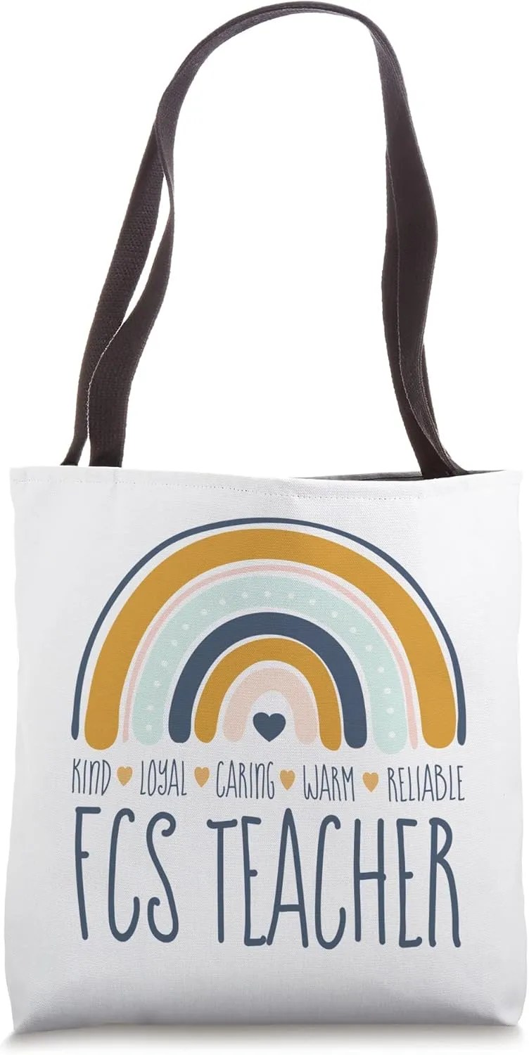 FCS Teacher - Elective Teacher - FACS Teacher Boho Rainbow Tote Bag