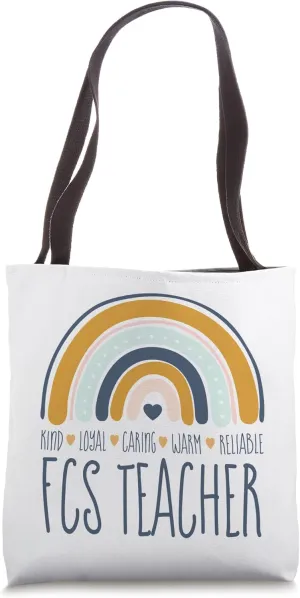 FCS Teacher - Elective Teacher - FACS Teacher Boho Rainbow Tote Bag