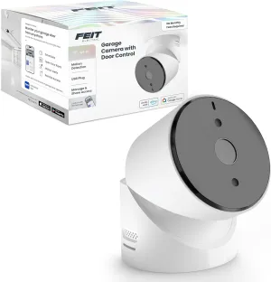 Feit Electric Smart Garage Door Camera, 2-Way Audio, Live Streaming, Human Motion Detection, 24/7 Recording, Infrared Night Vision, Remote Closure & Alerts, Alexa/Google Asst Compatible, CAM/GAR/WiFi