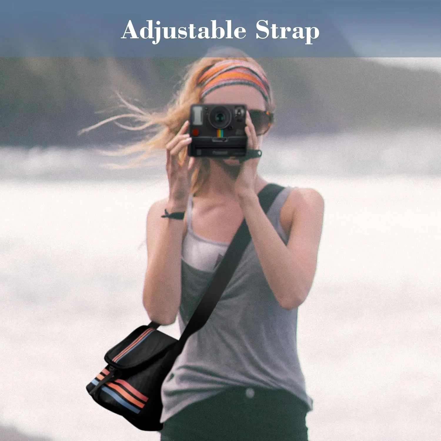 FINTIE Camera Bag Compatible with Polaroid Now  Generation 3rd/2nd/1st I-Type, Polaroid Flip, OneStep 2 VF, I-2 Instant Film Camera Travel Shoulder Case with Adjustable Strap Accessories