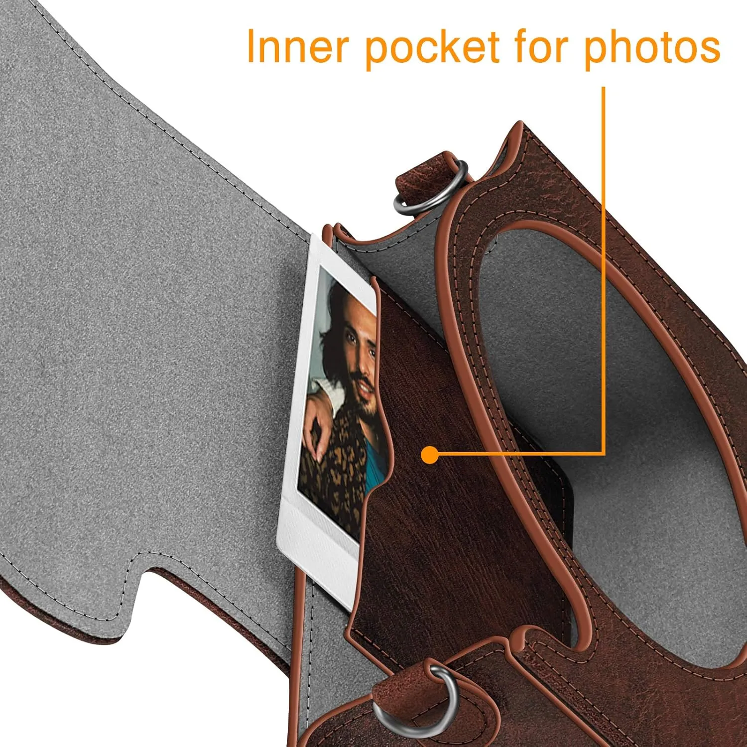 Fintie Protective Case for Fujifilm Instax Square SQ40 / SQ1 Instant Camera - Premium Vegan Leather Bag Cover with Removable Adjustable Strap
