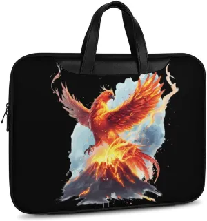 Fire Phoenixes Volcanoes Eruption Laptop Sleeve Bag Protective Case Handbag With Shoulder Strap for Computer 10-17 Inch
