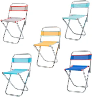 Fishing Stool Folding Design Lightweight Mesh Camping Stool for Adults Portable Random