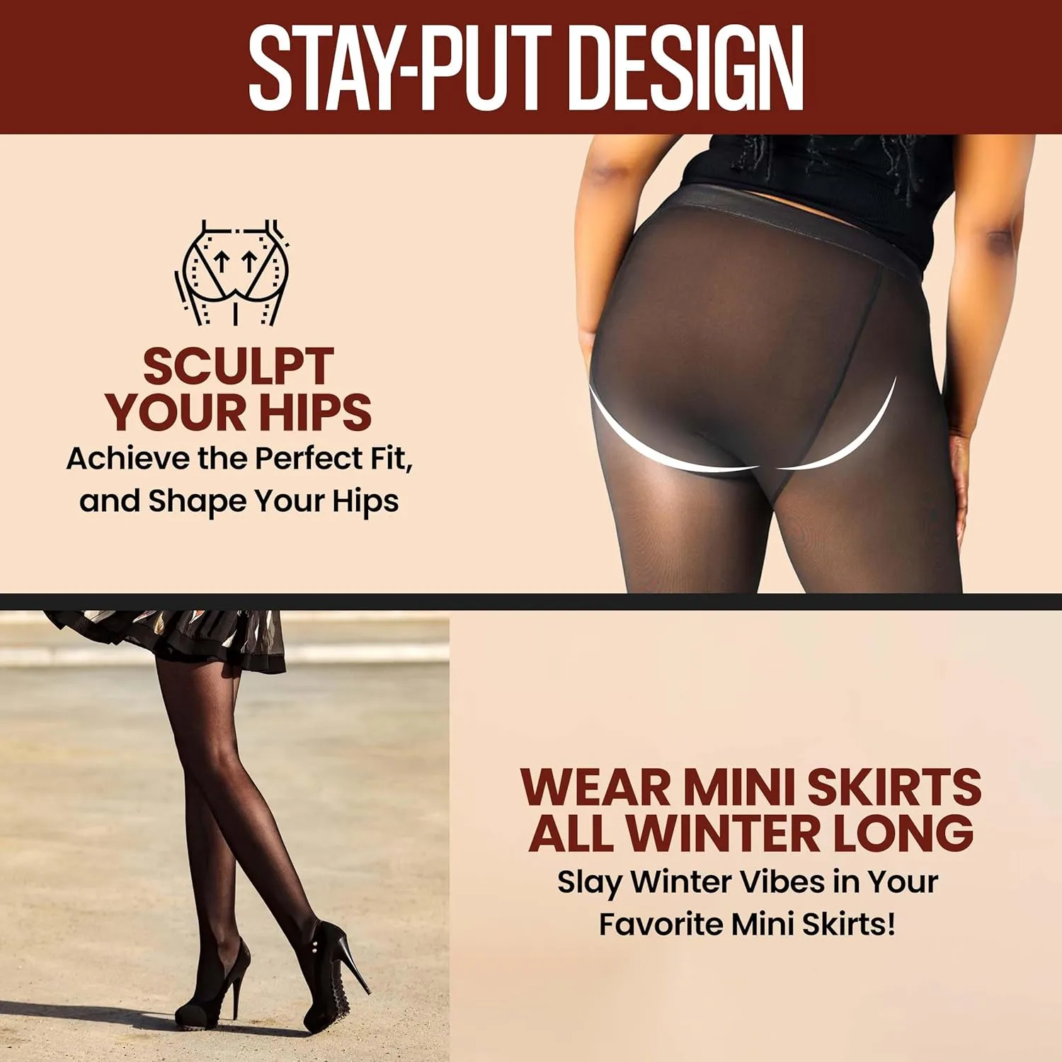 Fleece Lined Tights for BLACK WOMEN