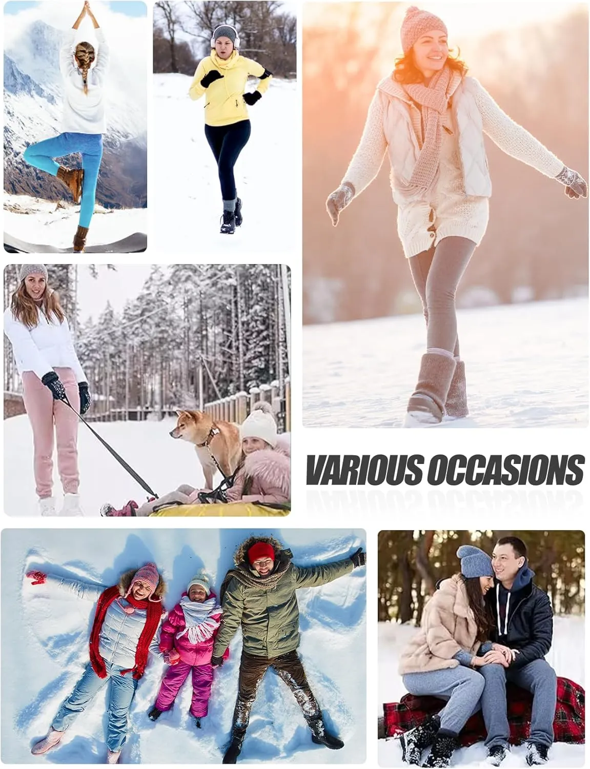 Flygo Womens Sherpa Lined Athletic Sweatpants Winter Active Joggers Fleece Pants
