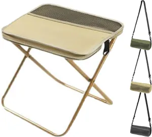 Foldable Backpack Stool,Portable Ultra Lightweight Camping Stool with Adjustable Shoulder Strap,Backpack Stool,Suitable for Camping,Fishing,Hiking or Outdoor Barbecue