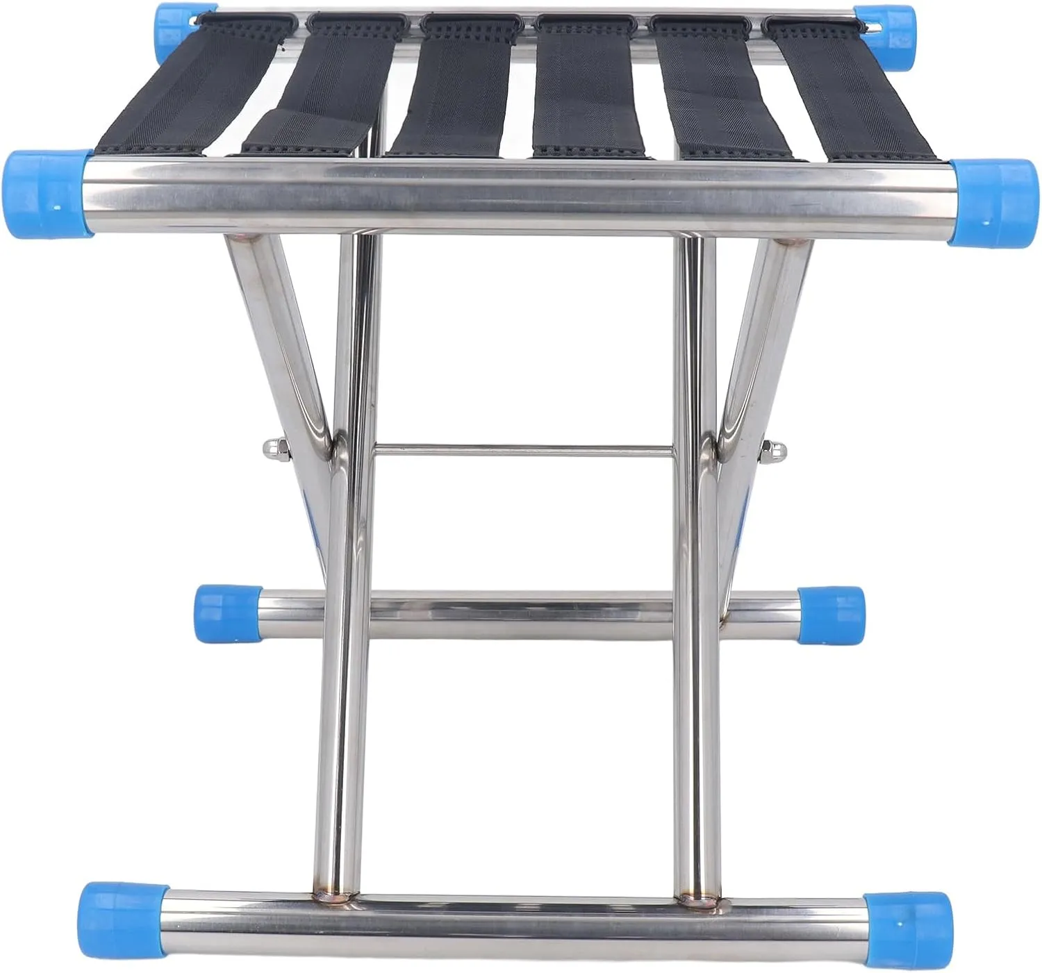 Folding Camping Stool Seat, Multifunctional 60kg Loading Capacity Folding Stool for Gardening (B)