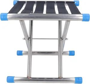Folding Camping Stool Seat, Multifunctional 60kg Loading Capacity Folding Stool for Gardening (B)